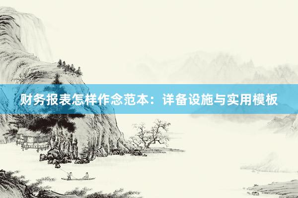 财务报表怎样作念范本：详备设施与实用模板